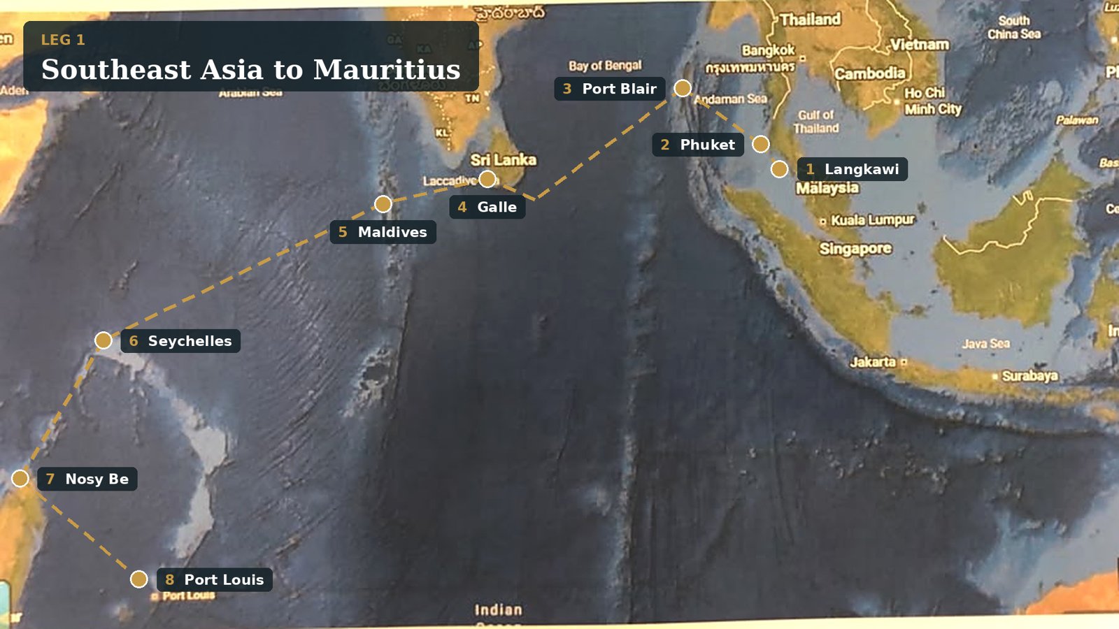 Leg 1: Langkawi to Port Louis